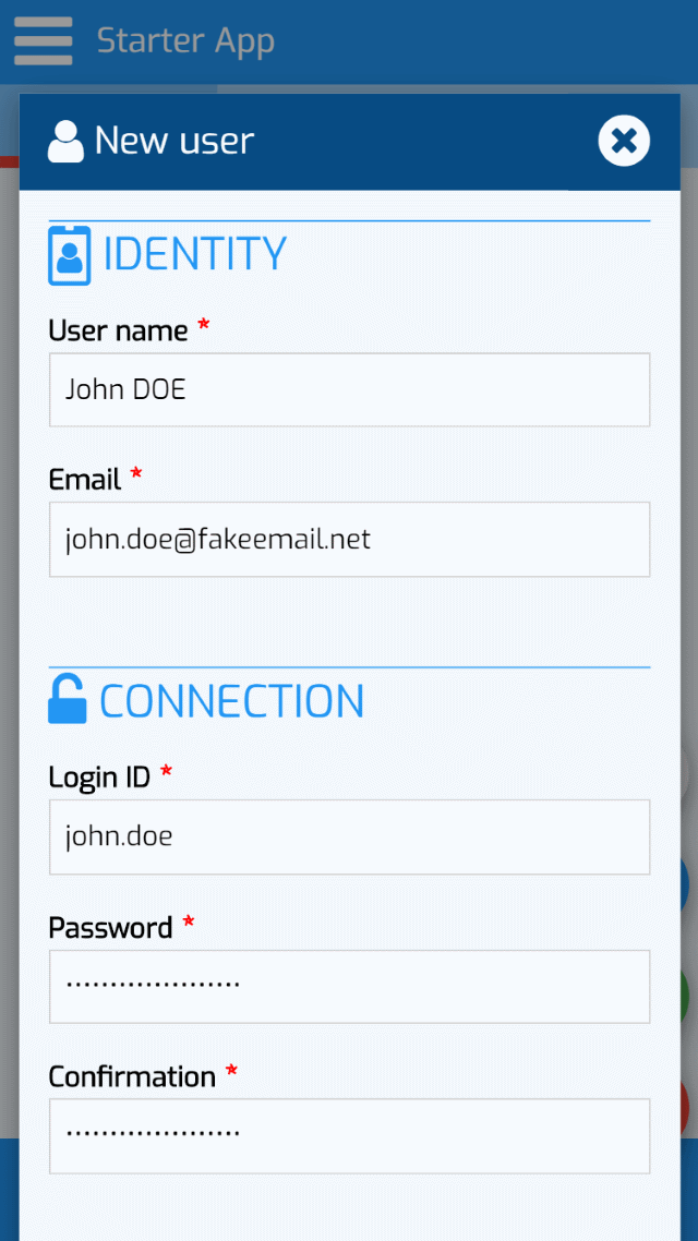 creating a new user