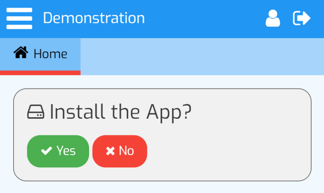 ZnetDK for Mobile Installation prompt