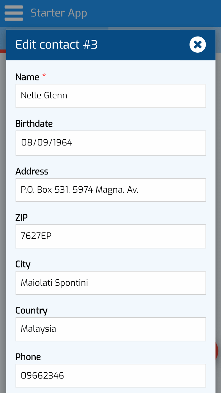 ZnetDK for Mobile Tutorial - Contact form